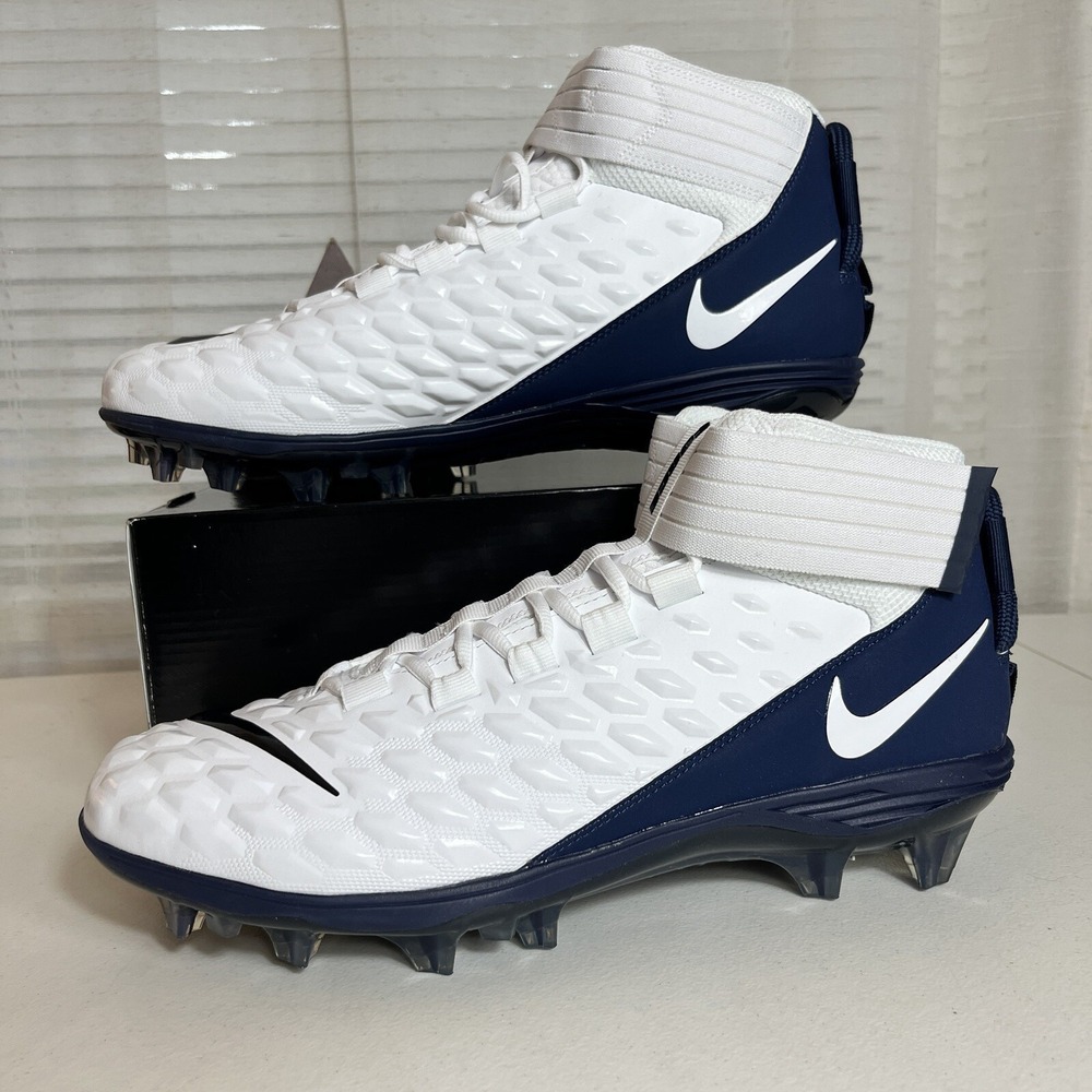 Nike Force Savage Pro 2 Mens Size 13.5 Football Cleats White Blue BV3969-101